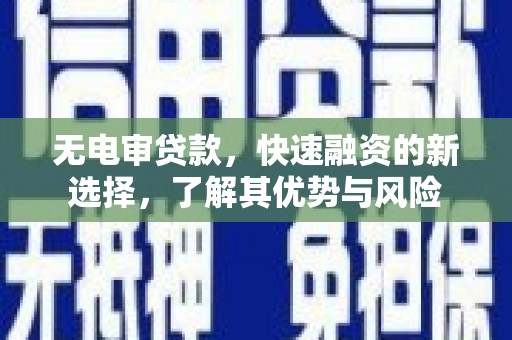 乐东无电审贷款，快速融资的新选择，了解其优势与风险