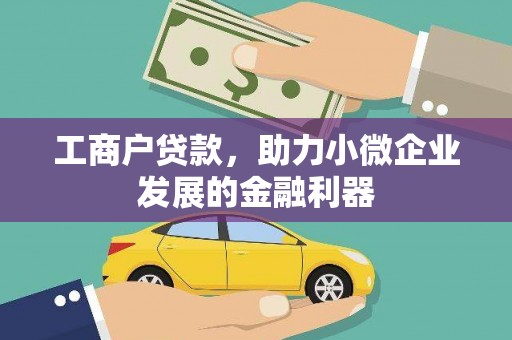 乐东工商户贷款,助力小微企业发展的金融利器 乐东工商户贷款,助力小微企业发展的金融利器