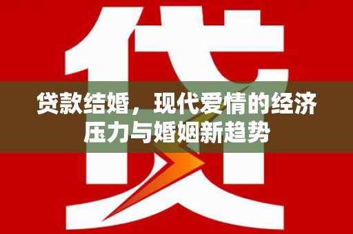 乐东贷款结婚，现代爱情的经济压力与婚姻新趋势