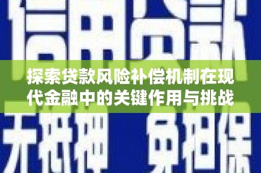 乐东探索贷款风险补偿机制在现代金融中的关键作用与挑战