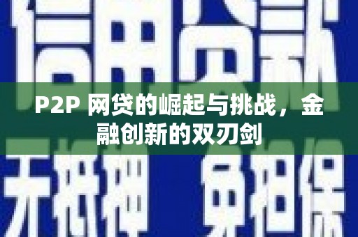 乐东P2P 网贷的崛起与挑战，金融创新的双刃剑