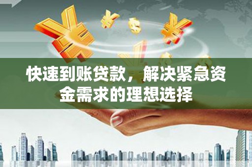 乐东快速到账贷款，解决紧急资金需求的理想选择