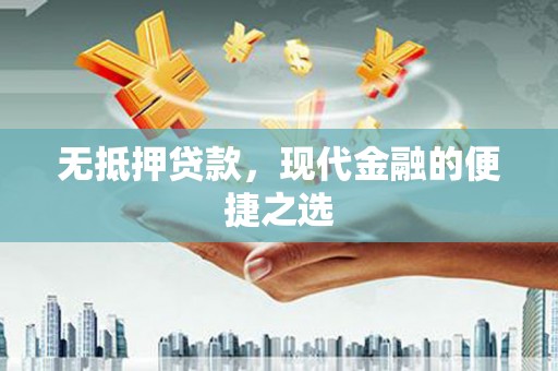 乐东无抵押贷款，现代金融的便捷之选