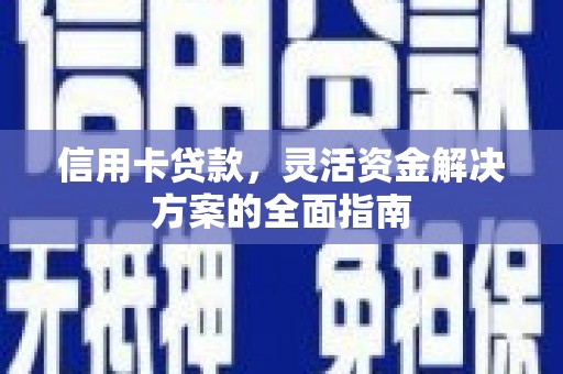 乐东信用卡贷款，灵活资金解决方案的全面指南