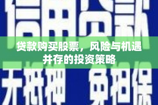 乐东贷款购买股票，风险与机遇并存的投资策略