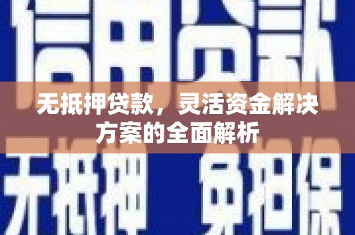 乐东无抵押贷款，灵活资金解决方案的全面解析