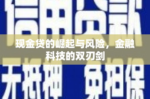 乐东现金贷的崛起与风险，金融科技的双刃剑