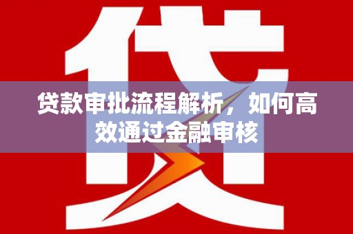 乐东贷款审批流程解析，如何高效通过金融审核
