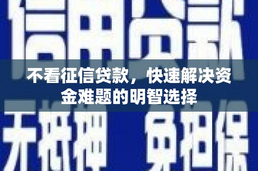 乐东不看征信贷款，快速解决资金难题的明智选择