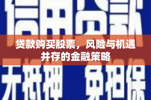 乐东贷款购买股票，风险与机遇并存的金融策略