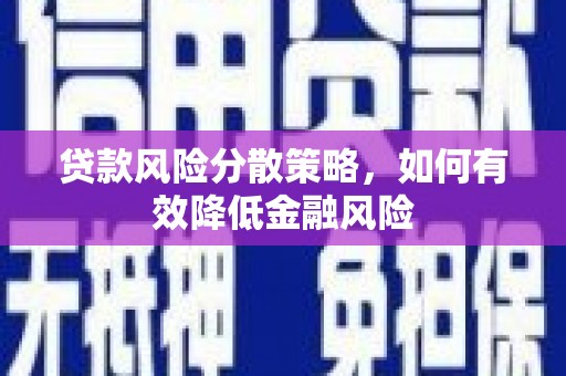 乐东贷款风险分散策略，如何有效降低金融风险