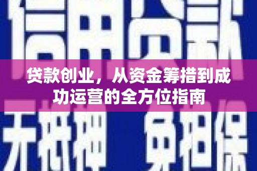 乐东贷款创业，从资金筹措到成功运营的全方位指南