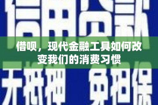 乐东借呗，现代金融工具如何改变我们的消费习惯