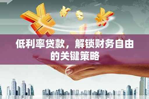 乐东低利率贷款，解锁财务自由的关键策略