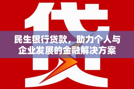 乐东民生银行贷款，助力个人与企业发展的金融解决方案