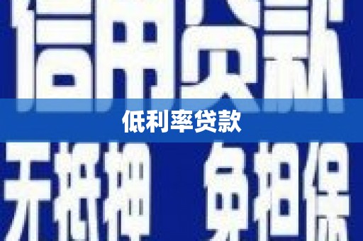 乐东低利率贷款