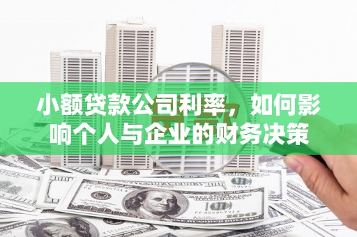 乐东小额贷款公司利率，如何影响个人与企业的财务决策