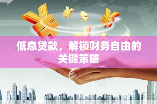 乐东低息贷款，解锁财务自由的关键策略