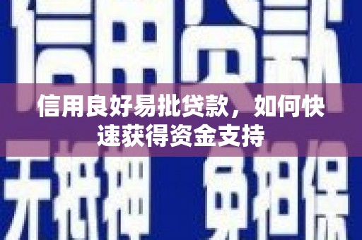 乐东信用良好易批贷款，如何快速获得资金支持