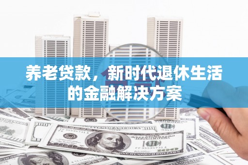 乐东养老贷款，新时代退休生活的金融解决方案