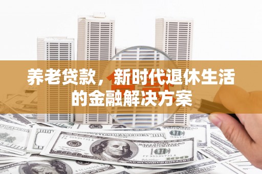乐东养老贷款，新时代退休生活的金融解决方案