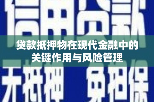 乐东贷款抵押物在现代金融中的关键作用与风险管理