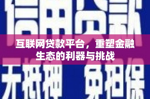 乐东互联网贷款平台，重塑金融生态的利器与挑战