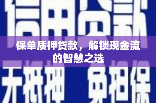 乐东保单质押贷款，解锁现金流的智慧之选