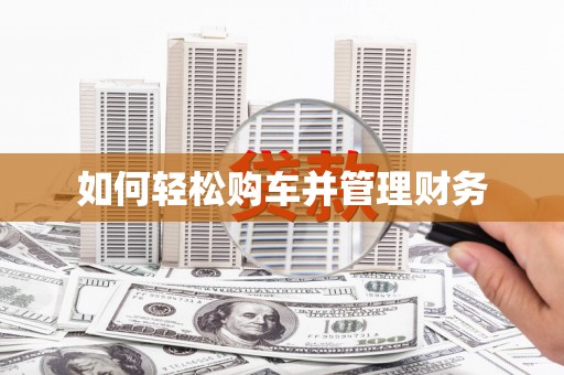 乐东如何轻松购车并管理财务