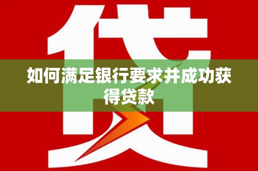 乐东如何满足银行要求并成功获得贷款