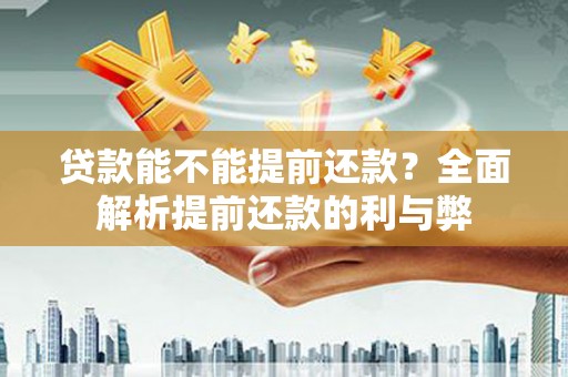 乐东贷款能不能提前还款？全面解析提前还款的利与弊