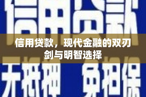 乐东信用贷款，现代金融的双刃剑与明智选择